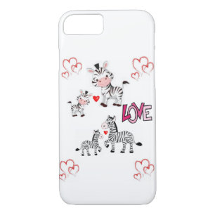 Coque iphone Saint Valentin Zebra