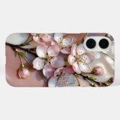 Coque iPhone Sakura Rose Design Floral Romantique (Verso (horizontal))