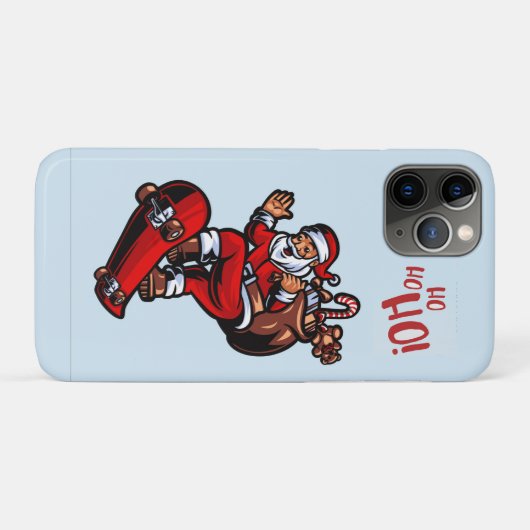 Coque iphone Skateboard Père Noël (Dos (Horizontal))
