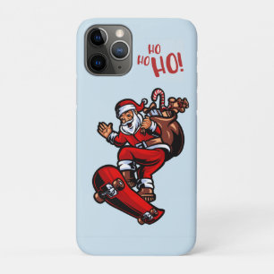 Coque iphone Skateboard Père Noël