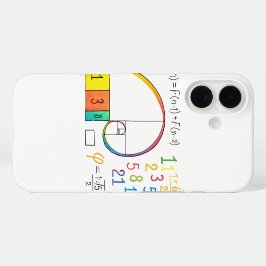 Coque iphone spiral de séquence de Fibonacci (Verso (horizontal))