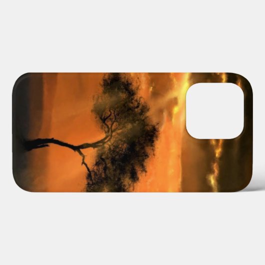 Coque iphone Sunrise Tree Sunbeams (Verso (horizontal))
