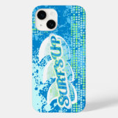 Coque iphone surf abstrait vert bleu (Verso)