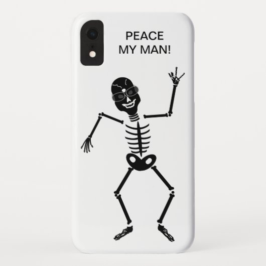 Coque iphone, symbole de paix squelettique de (Dos)