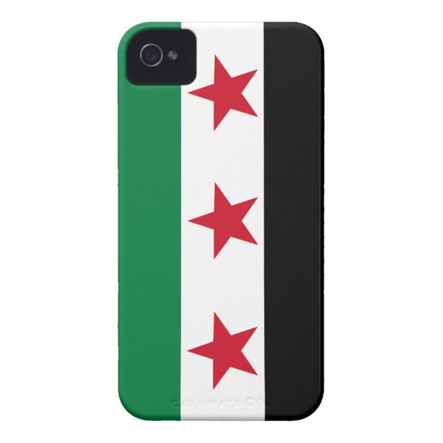 Coque iphone syrien libre de drapeau de révolution (Dos)