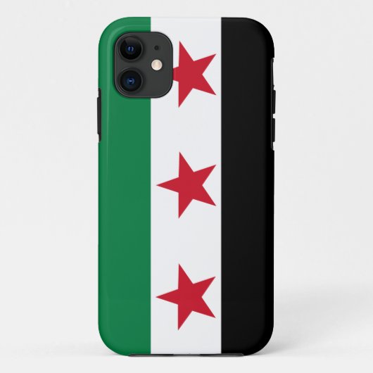 Coque iphone syrien libre de drapeau de révolution (Dos)