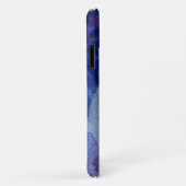 Coque iphone téléphonique bleu aquarelle (Dos/Droite)
