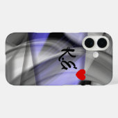Coque iPhone tendance abstrait lavande violet (Verso (horizontal))