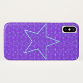 Coque iphone tendance violet étoile modifiable vio (Dos (Horizontal))