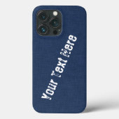 Coque iphone texte personnalisé Faux Blue Jeans (Verso)
