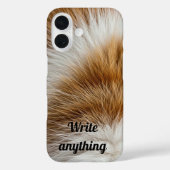 Coque iPhone texture de fourrure tabby au gingembr (Verso)