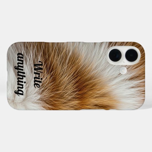 Coque iPhone texture de fourrure tabby au gingembr (Verso (horizontal))