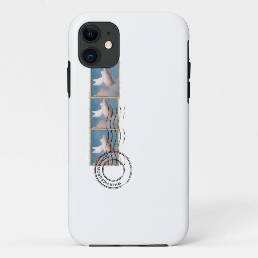 coque iphone timbre cochon volant (Dos)