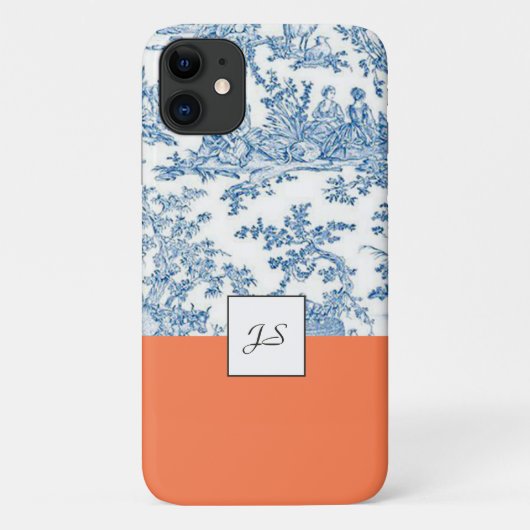 coque iphone - Toile de Jouy (Dos)