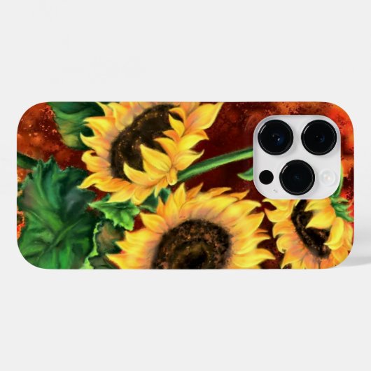 Coque iphone tournesol (Verso (horizontal))