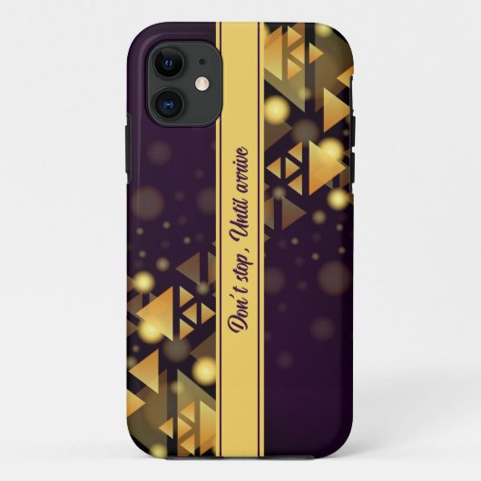 coque iphone triangle or motif (Dos)