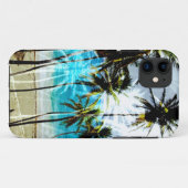 Coque iphone tropical de coutume d'océan de plage (Dos (Horizontal))