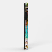 Coque iphone tropical de coutume d'océan de plage (Dos/Droite)