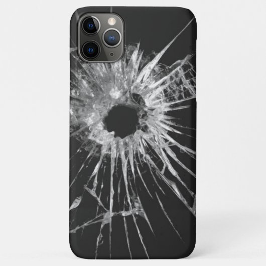 coque iphone - Trou de balle à travers le verre (Dos)
