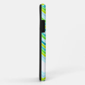 Coque iphone turquoise de nom de Zigzag (Dos/Droite)