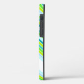 Coque iphone turquoise de nom de Zigzag (Verso / Gauche)
