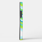 Coque iphone turquoise de nom de Zigzag (Verso / Droite)