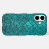 Coque iphone turquoise de sirène (Verso (horizontal))