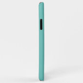Coque iphone turquoise du palmier de Noël (Dos/Droite)