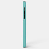 Coque iphone turquoise du palmier de Noël (Dos/Gauche)