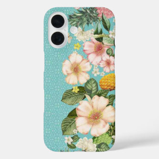 Coque iphone turquoise hawaïen tropical