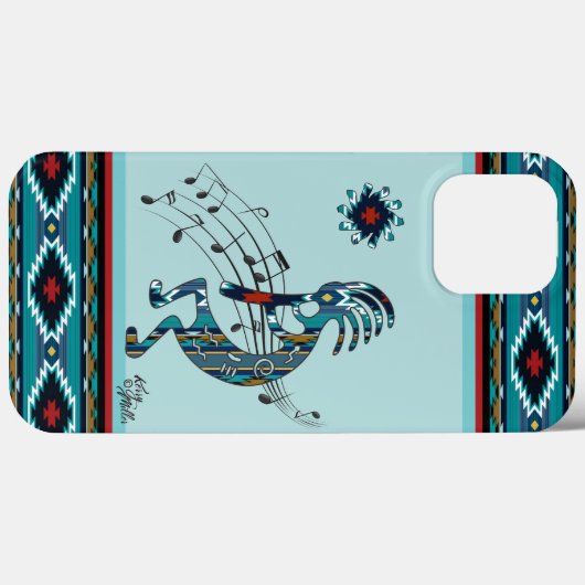 Coque iphone Turquoise Kokopell (Verso (horizontal))