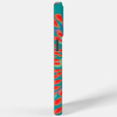 Coque iphone Turquoise Monogramme (Verso / Droite)