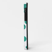 coque iphone Turquoise Parties scintillant (Dos/Gauche)