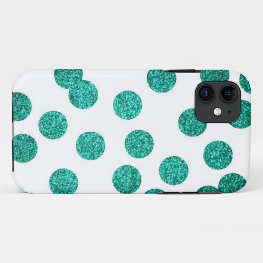 coque iphone Turquoise Parties scintillant (Dos (Horizontal))