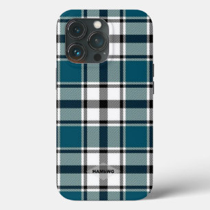 Coque iphone turquoise Plaid HAMbWG