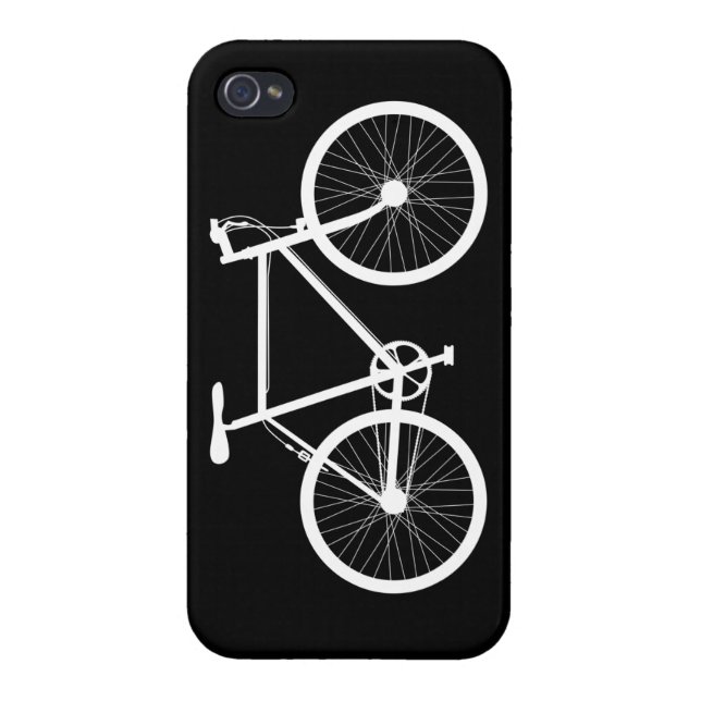 Coque iPhone Vélo noir et blanc (Dos)