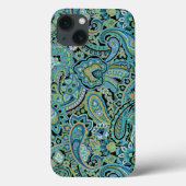Coque iphone vert de la forêt de Paisley (Verso)