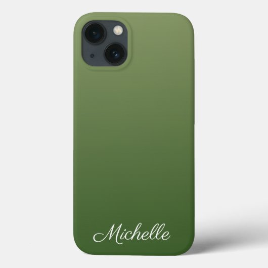 Coque iphone vert foncé personnalisé Coque-Mate (Verso)