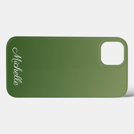 Coque iphone vert foncé personnalisé Coque-Mate (Verso (horizontal))