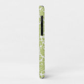 Coque iphone vert imprimé motif feuille (Dos/Gauche)