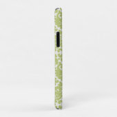 Coque iphone vert imprimé motif feuille (Dos/Droite)