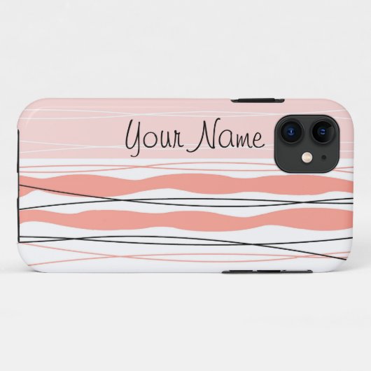 Coque iphone vertical de nom rose de bande Atlanti (Dos (Horizontal))