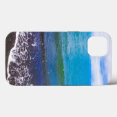 Coque iphone vibrant des vagues de l'océan bleu (Verso (horizontal))