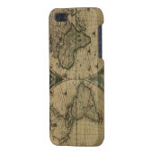 Coque iPhone Vieux globe de carte (Dos Gauche)