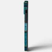 coque iphone - Vins en or Turquoise marbré (Verso / Gauche)