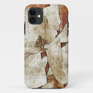 Coque iphone vintage de fleur de magnolia