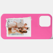 coque iphone Vintage rose moderne customisé (Verso (horizontal))