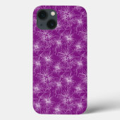 Coque iphone violet à fleurs de cerise de brosse (Verso)