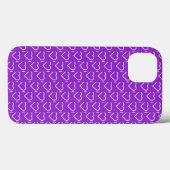Coque iphone violet avec Coeurs - Choisir les coul (Verso (horizontal))