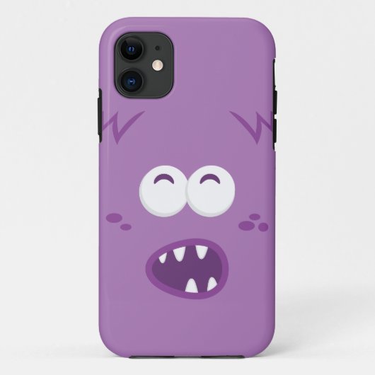 Coque iphone visage pourpre monstre (Dos)
